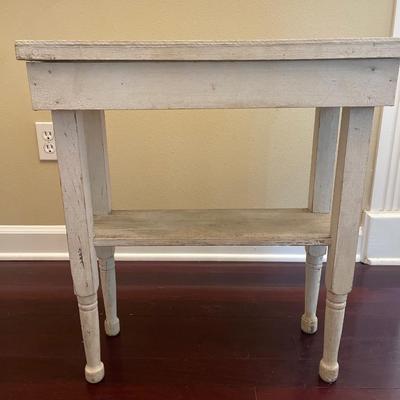 Small antique white wash table