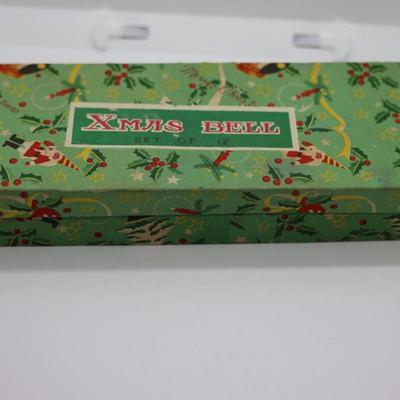 Vintage/MCM Japan Ceramic Painted Ornament Bells W/ Original Boxes