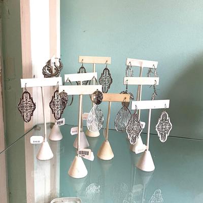 378 Silver tone Dangle Earrings Lot