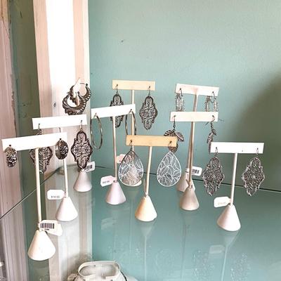 378 Silver tone Dangle Earrings Lot