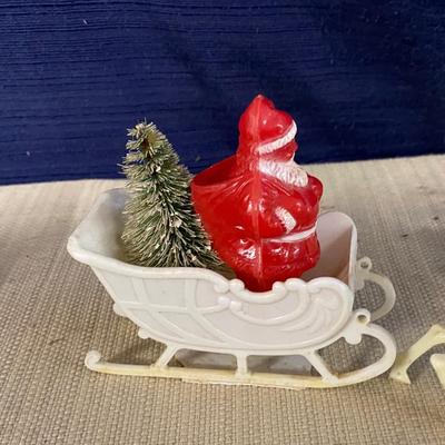 Vintage Santa Sleigh and Reindeer