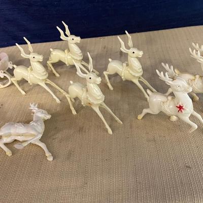 Vintage Santa Sleigh and Reindeer