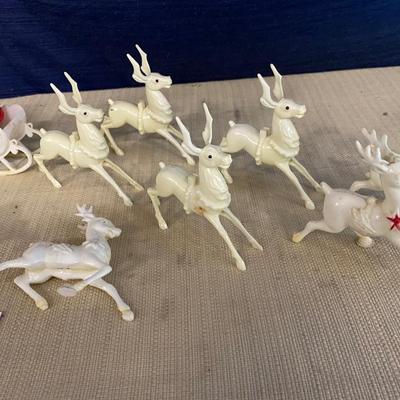 Vintage Santa Sleigh and Reindeer