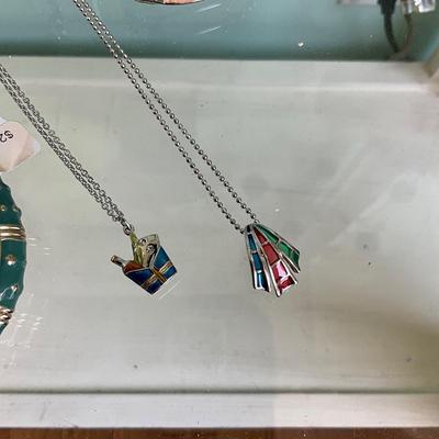 380 Beach Enamel Necklace, Earrings, and Four Bracelets