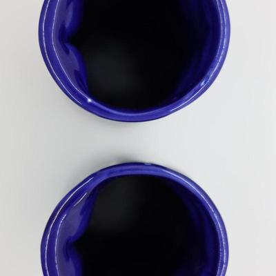 8" Tall Tiki's Grill & Bar Waikiki Hawaii Cobalt Blue