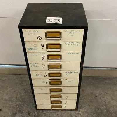 Vintage 10 Drawer Steel Cabinet