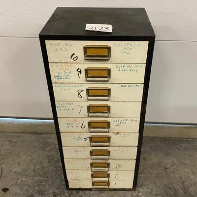 Vintage 10 Drawer Steel Cabinet