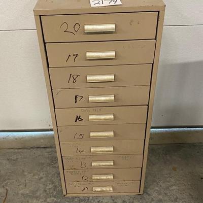 Vintage 10 Drawer Cabinet