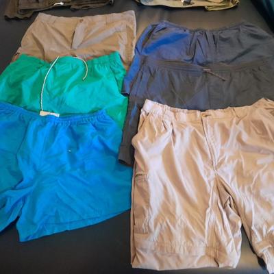Six pair of Men's Shorts Size 38 - 40 XL, REI, COLUMBIA, and more