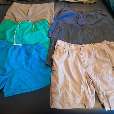 Six pair of Men's Shorts Size 38 - 40 XL, REI, COLUMBIA, and more