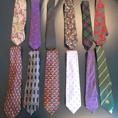 Twelve Neck Ties Joseph Abboud, Hunting horn, Glenlivet, Secours and other brands