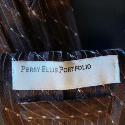 Twelve Neck Ties Perry Ellis, JB Britton, Cervantes, May D&F. Webley and other brands
