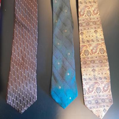 Twelve Neck Ties Perry Ellis, JB Britton, Cervantes, May D&F. Webley and other brands