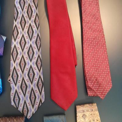 Twelve Neck Ties Perry Ellis, JB Britton, Cervantes, May D&F. Webley and other brands
