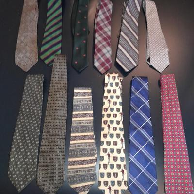 Twelve Neck Ties Lancel, Huntington, Pendleton, Norstrom, and other brands