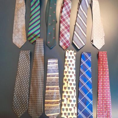 Twelve Neck Ties Lancel, Huntington, Pendleton, Norstrom, and other brands