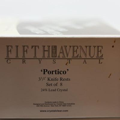 (24) Fifth Avenue Crystal Knife Rests W/ Original Boxes