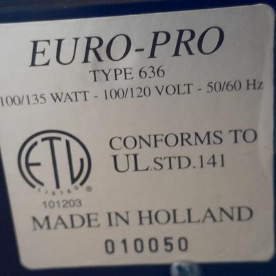 Euro - pro Electric Iron - Clothes Iron / Press Type 636