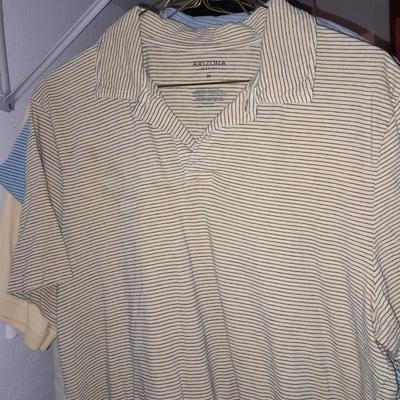 Men's short Sleeve tops Sizes M and Large casual wear and t-shirts Arizona, George, American Rag