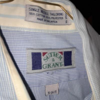 Men's long sleeve tops Dress suit shirts Size Medium and Large, Huntington, Claybrooke, Arrow and more