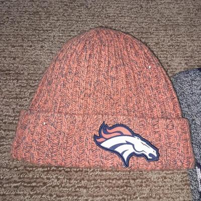 Denver Bronco's Winter apparel Hat, Scarf, Gloves with an umbrella