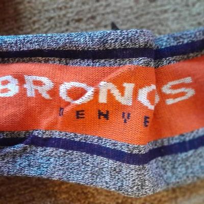 Denver Bronco's Winter apparel Hat, Scarf, Gloves with an umbrella