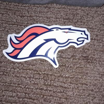 Denver Bronco's apparel new socks, Gloves, hat, T-shirt and a sticker