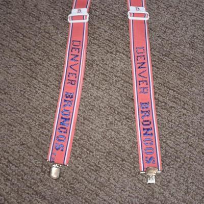 Vintage Retro NFL Orange Blue Denver Broncos SUSPENDERS Cuddles Adjustable