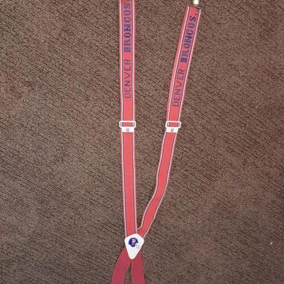 Vintage Retro NFL Orange Blue Denver Broncos SUSPENDERS Cuddles Adjustable