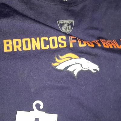 Bronco's blanket cuddle up game time with t-shirt and new socks