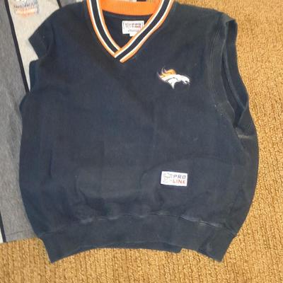 Bronco's Apparel NFL Pro Line sweater vest and collared Shirt Size Large