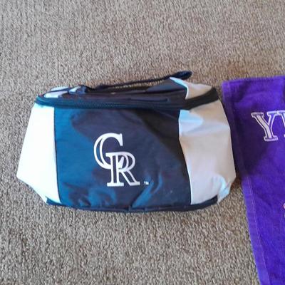 Colorado Rockies Apparel Shirts, hat and cooler bag