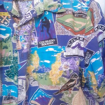 Two Colorado Rockies Short sleeve shirts Large & XL Reyn Spooner & Tommy Bahama