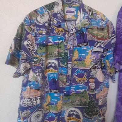 Two Colorado Rockies Short sleeve shirts Large & XL Reyn Spooner & Tommy Bahama