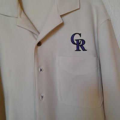 Two Colorado Rockies shirts Nike Dri-fit Large and Lee sport Size Medium