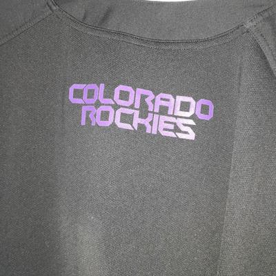 Two Colorado Rockies shirts Nike Dri-fit Large and Lee sport Size Medium