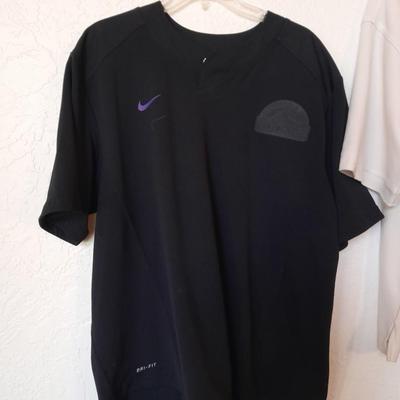 Two Colorado Rockies shirts Nike Dri-fit Large and Lee sport Size Medium