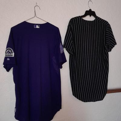 Two Colorado Rockies button up Shirts
