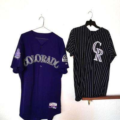 Two Colorado Rockies button up Shirts