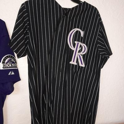 Two Colorado Rockies button up Shirts