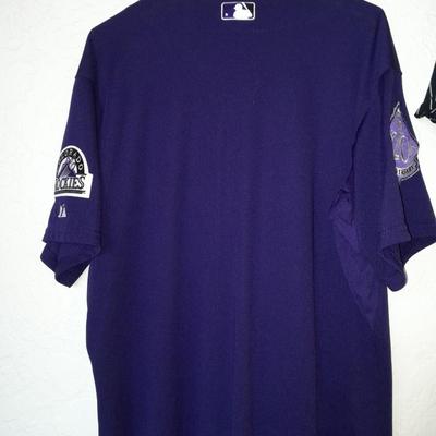 Two Colorado Rockies button up Shirts