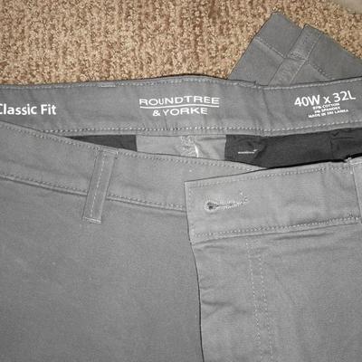 Two pair of men's Pants Sonoma Flex wear & Roundtree & Yorke Classic fit 40 x 32