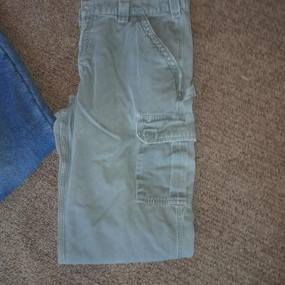 Two pair of Men's work Pants winter Polartec Lined Sidewinders & Carhart