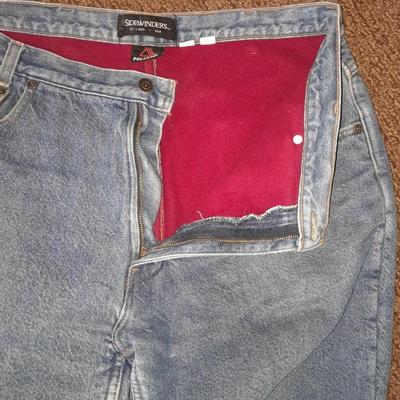 Two pair of Men's work Pants winter Polartec Lined Sidewinders & Carhart