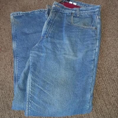Two pair of Men's work Pants winter Polartec Lined Sidewinders & Carhart