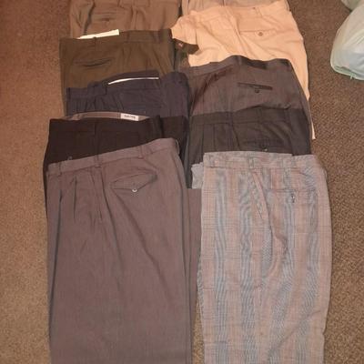 Men's dress slacks Reaction, LL Bean, Grant Thomas 10 Pair!