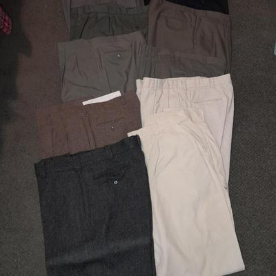 Men's dress slacks Woolrich, Exofficio, Corbin, Ralph Lauren 10 Pair! Size 38 & 40