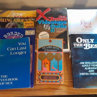 XXX books The Kama Sutra X-rated video guide, and others