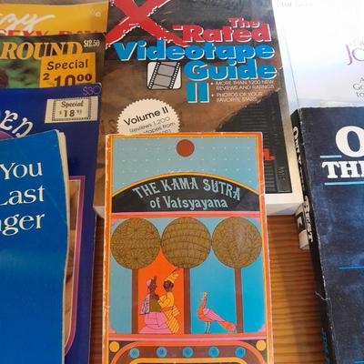XXX books The Kama Sutra X-rated video guide, and others