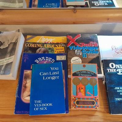 XXX books The Kama Sutra X-rated video guide, and others
